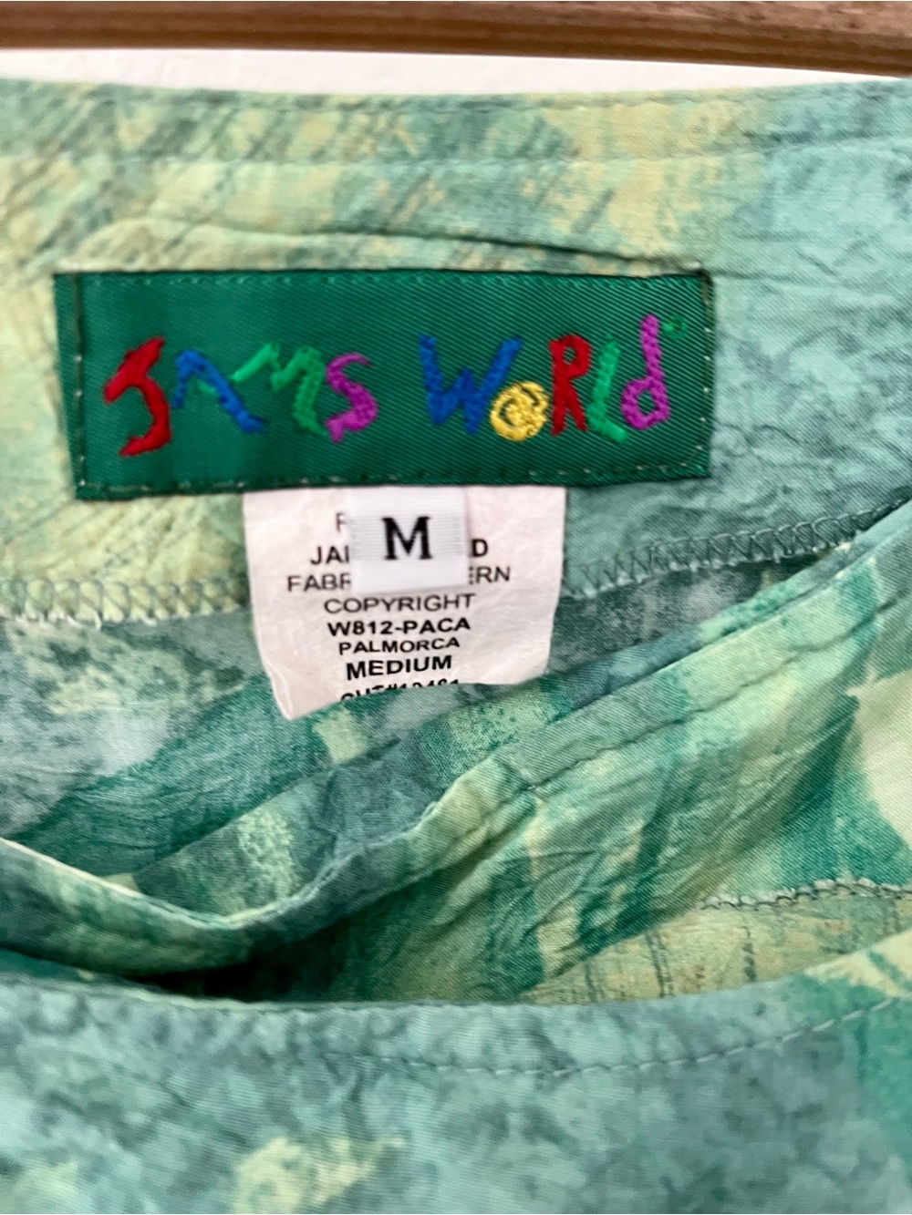 Vintage Jams World Tropical Botanical Wrap Skirt / Pareo - Picture 6 of 10